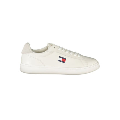 Tommy Hilfiger White Leather Men Sneakers