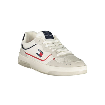 Tommy Hilfiger White Leather Men Sneakers
