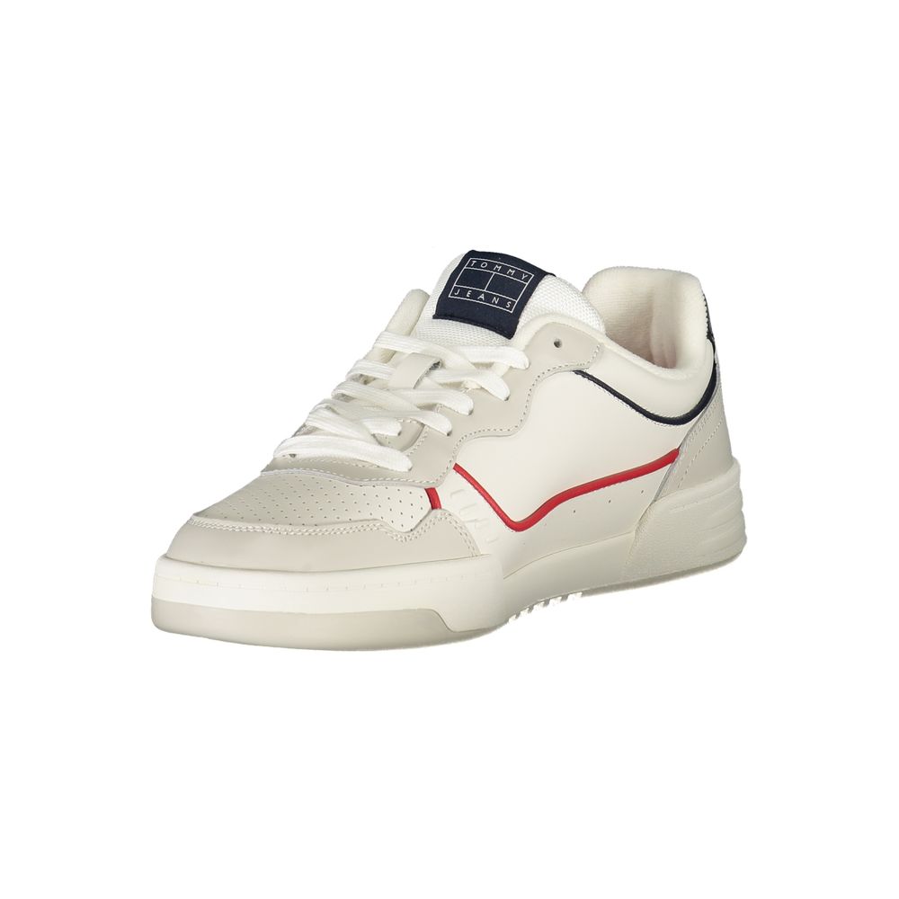 Tommy Hilfiger White Leather Men Sneakers