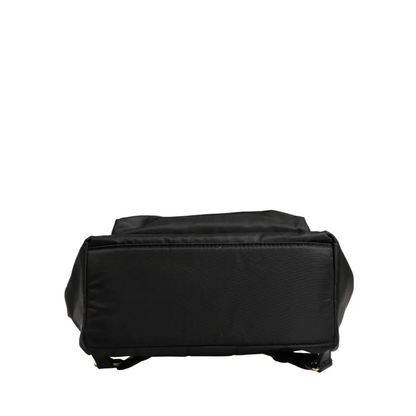 Dolce & Gabbana Vulcano sort nylon rygsæk med guld hardware