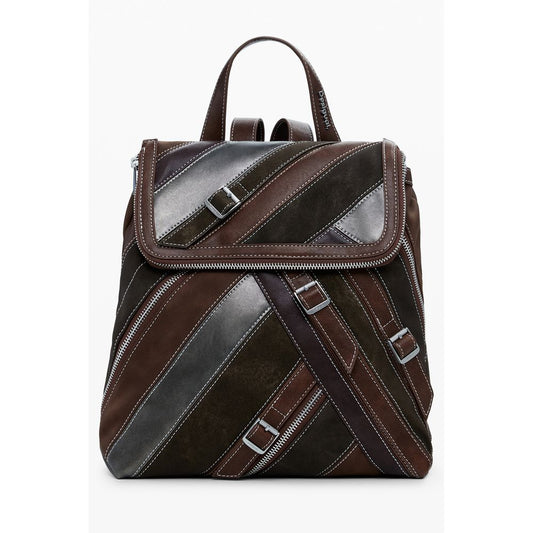 Desigual Brown Polyethylene Backpack