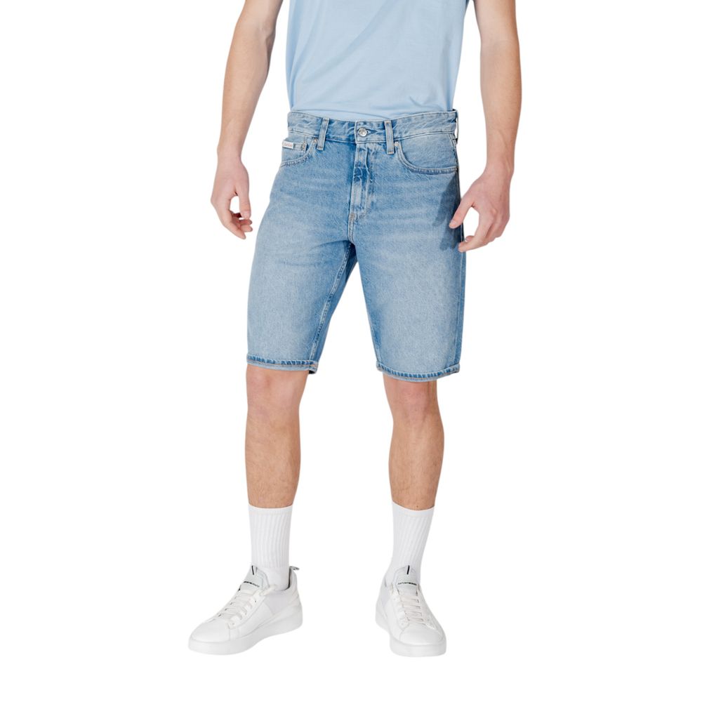 Calvin Klein Jeans Blue Cotton Bermuda