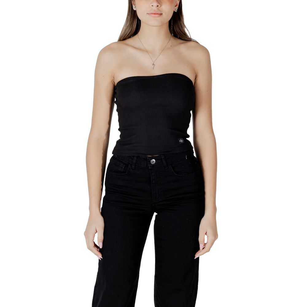 Calvin Klein Jeans Black Recycled Cotton Top