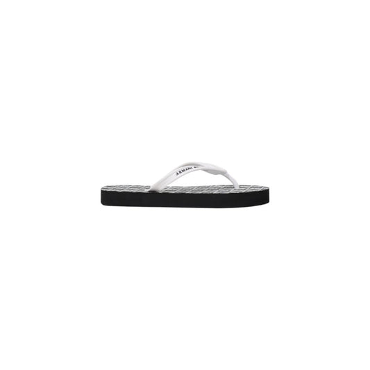 Armani Exchange Black And White Rubber Flip-Flop Sandal