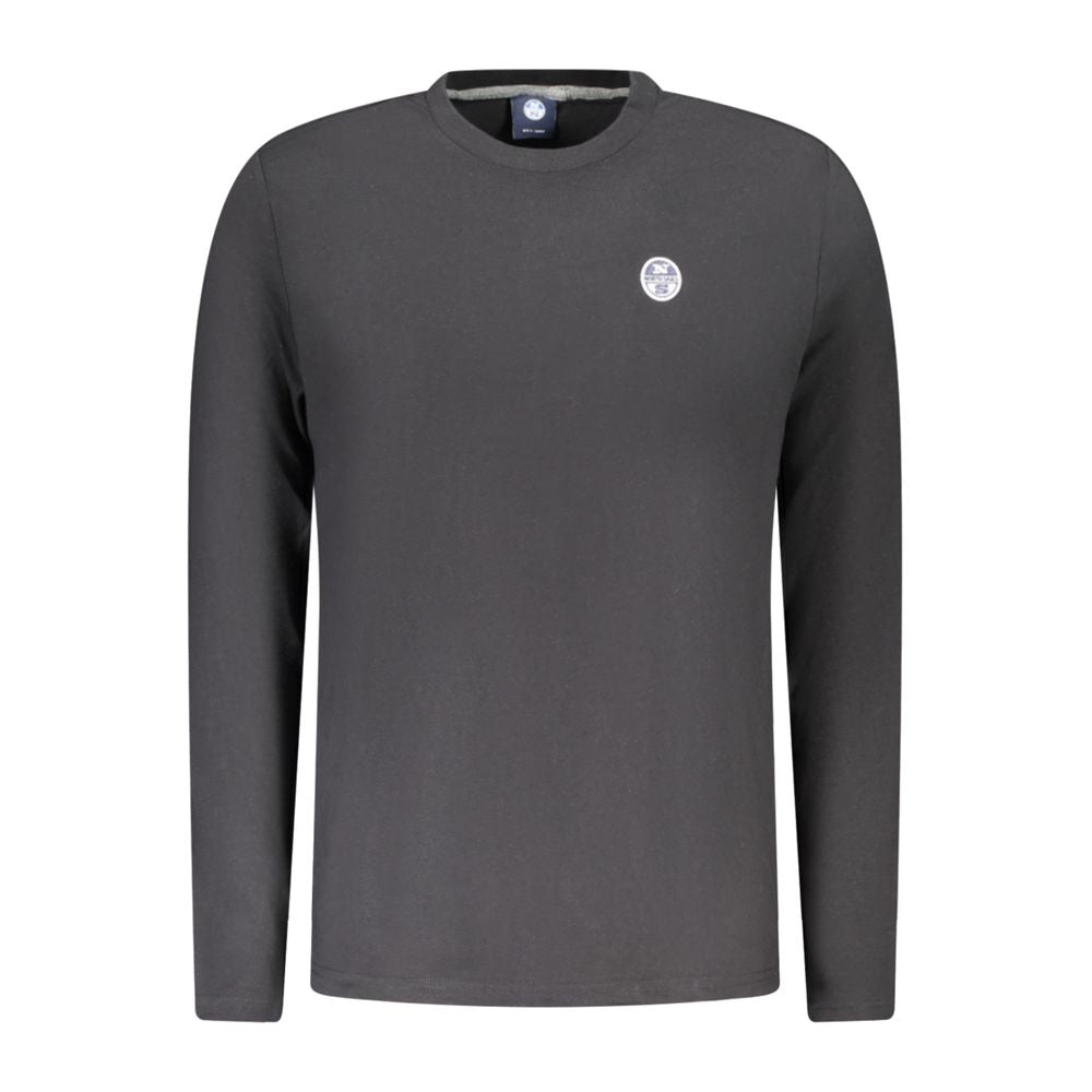 North Sails Black Cotton Men T-Shirt