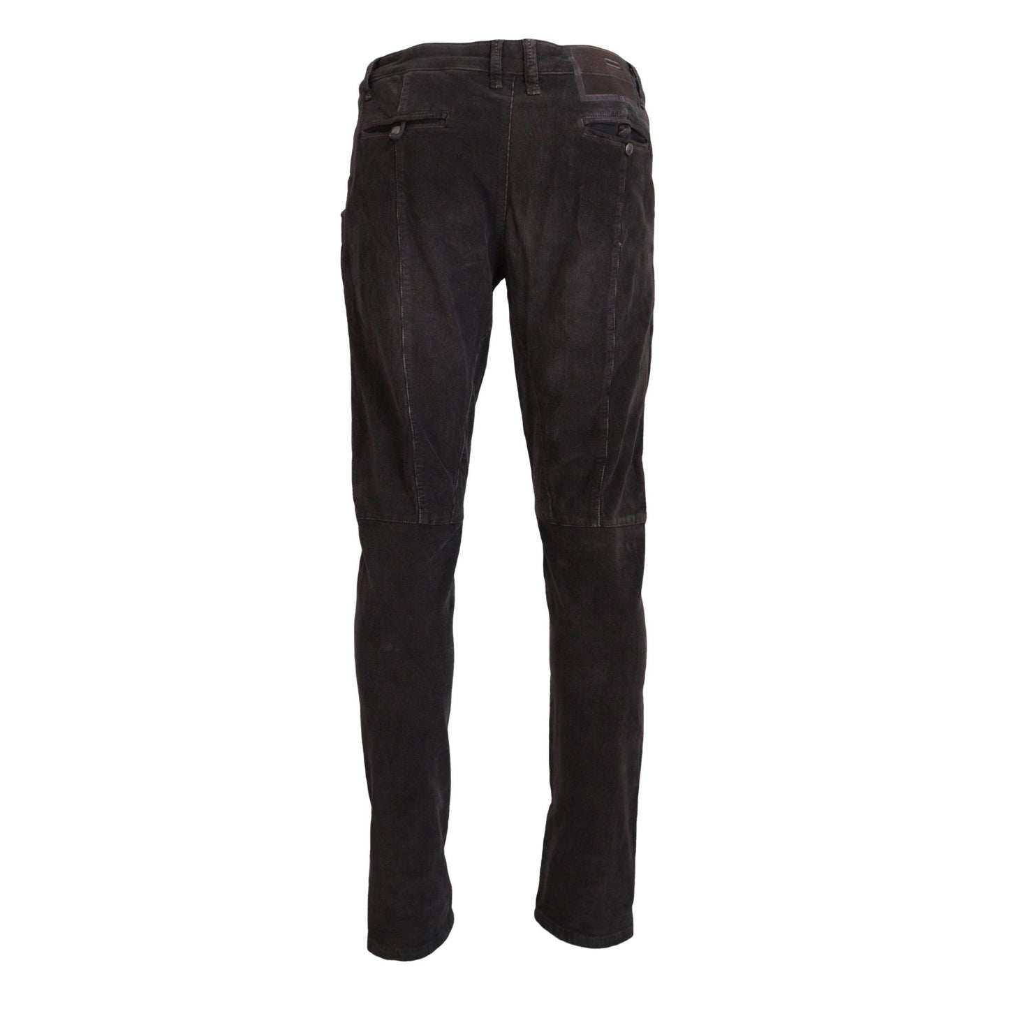 Acht Brown Cotton Straight Fit Men Casual Pants