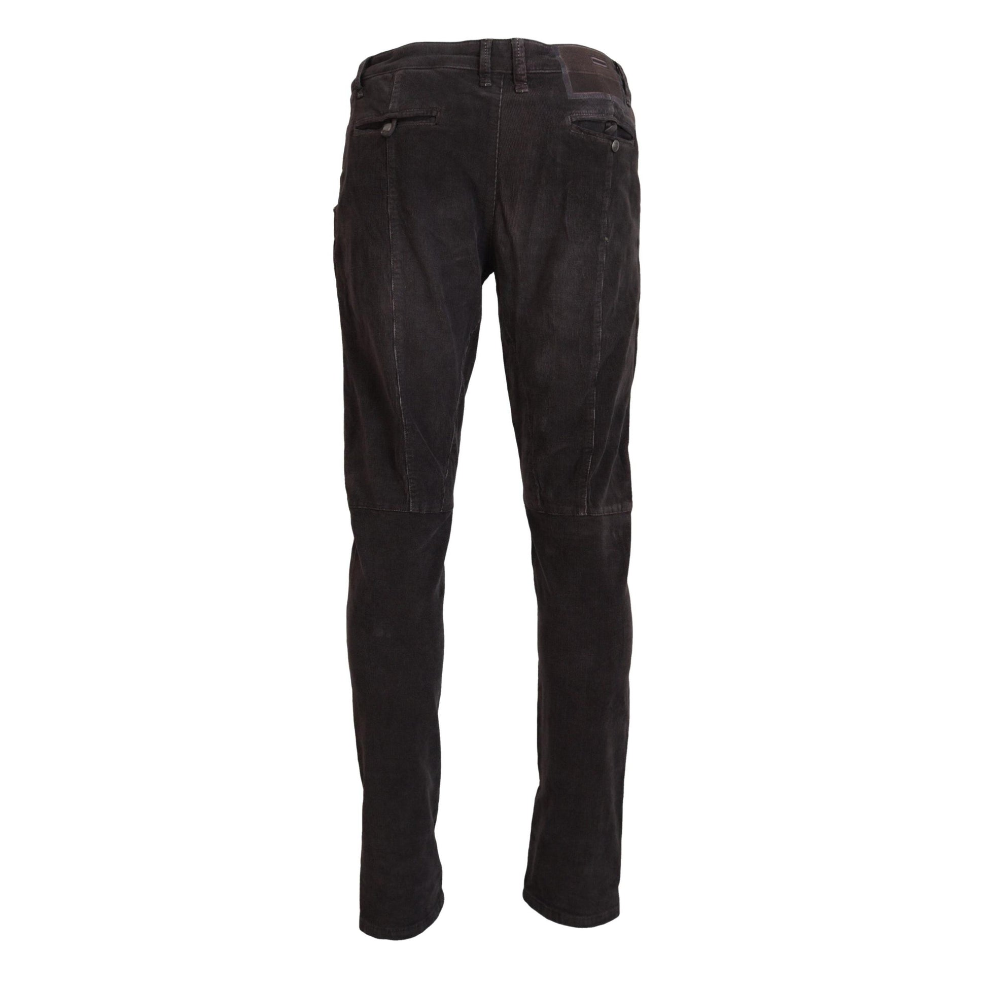 Acht Brown Cotton Straight Fit Men Casual Pants