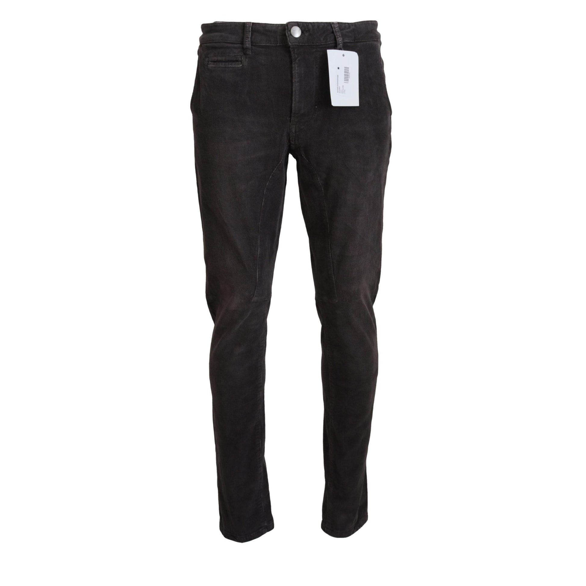 Acht Brown Cotton Straight Fit Men Casual Pants