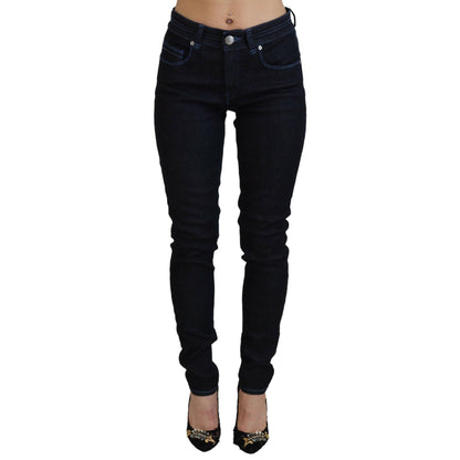 Acht Dark Blue Low Waist Slim Fit Women Denim Jeans