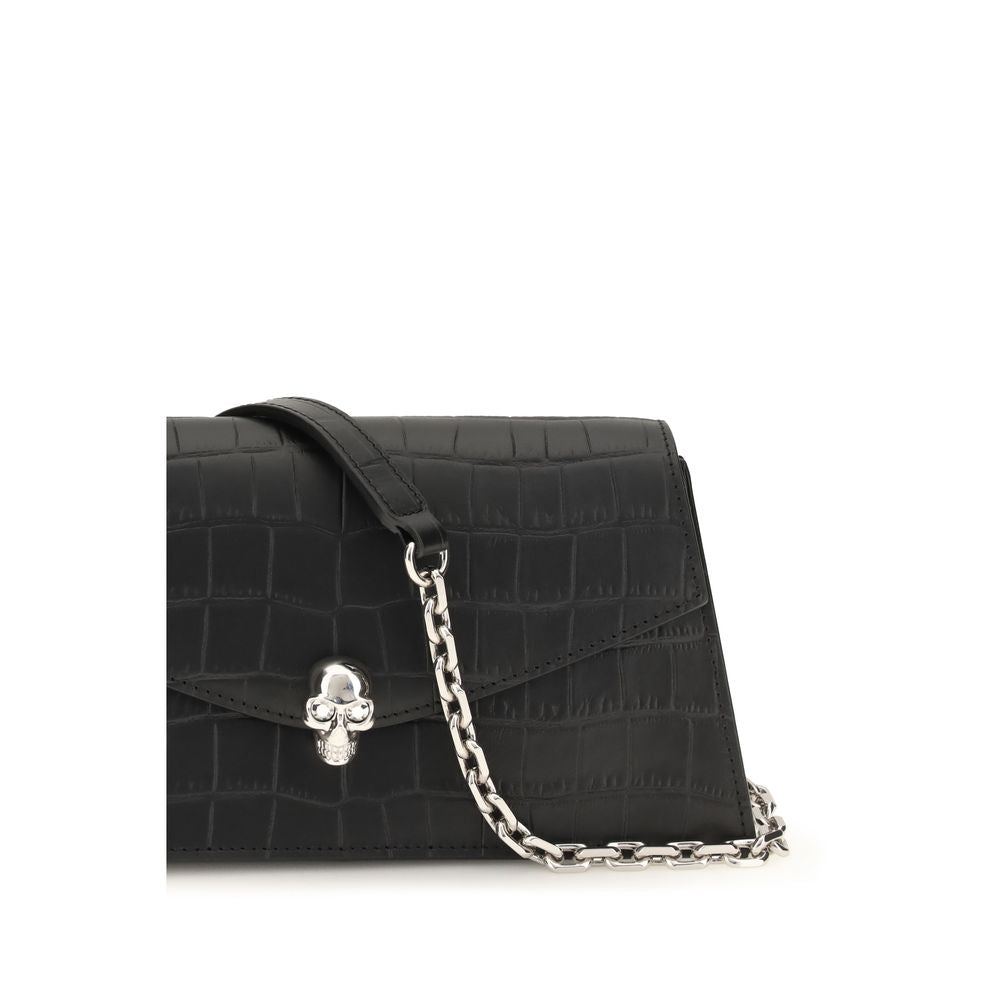 Alexander McQueen Black Calf Leather Bos Taurus Shoulder Bag