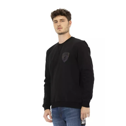 Automobili Lamborghini Black Cotton Men Sweater