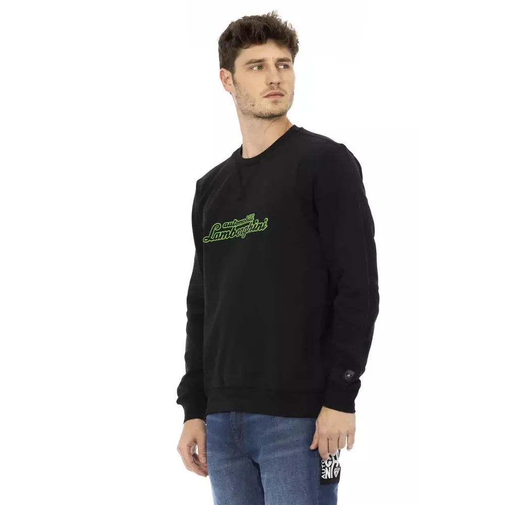 Automobili Lamborghini Black Cotton Men's Sweater