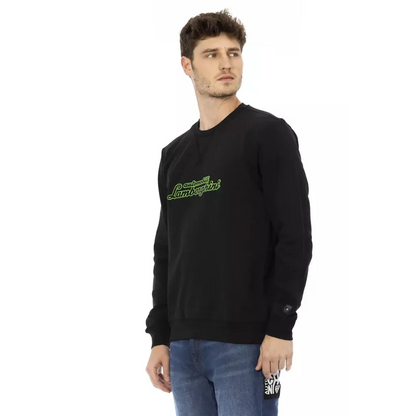 Automobili Lamborghini Black Cotton Men's Sweater