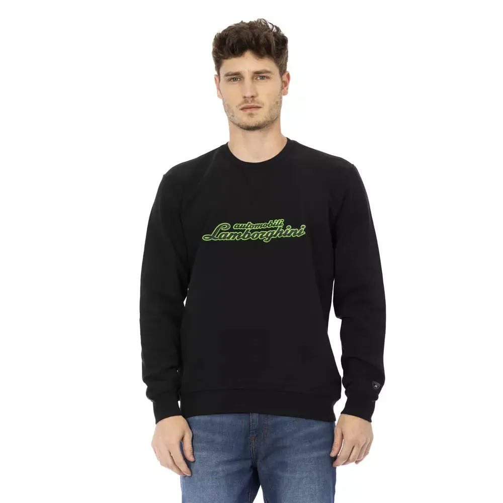 Automobili Lamborghini Black Cotton Men's Sweater