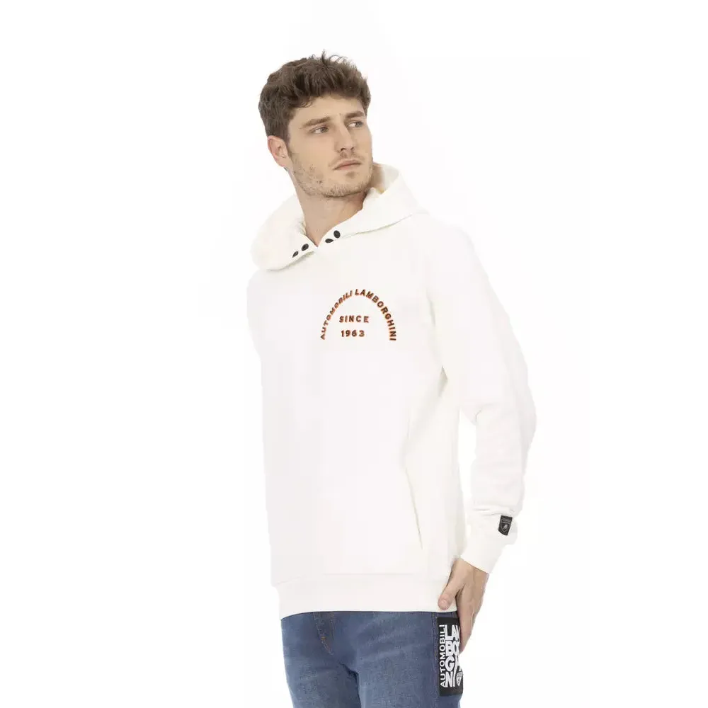 Automobili Lamborghini White Cotton Men Sweater