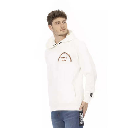 Automobili Lamborghini White Cotton Men Sweater