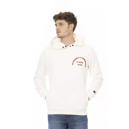 Automobili Lamborghini White Cotton Men Sweater
