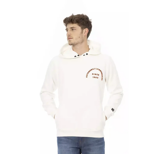 Automobili Lamborghini White Cotton Men Sweater