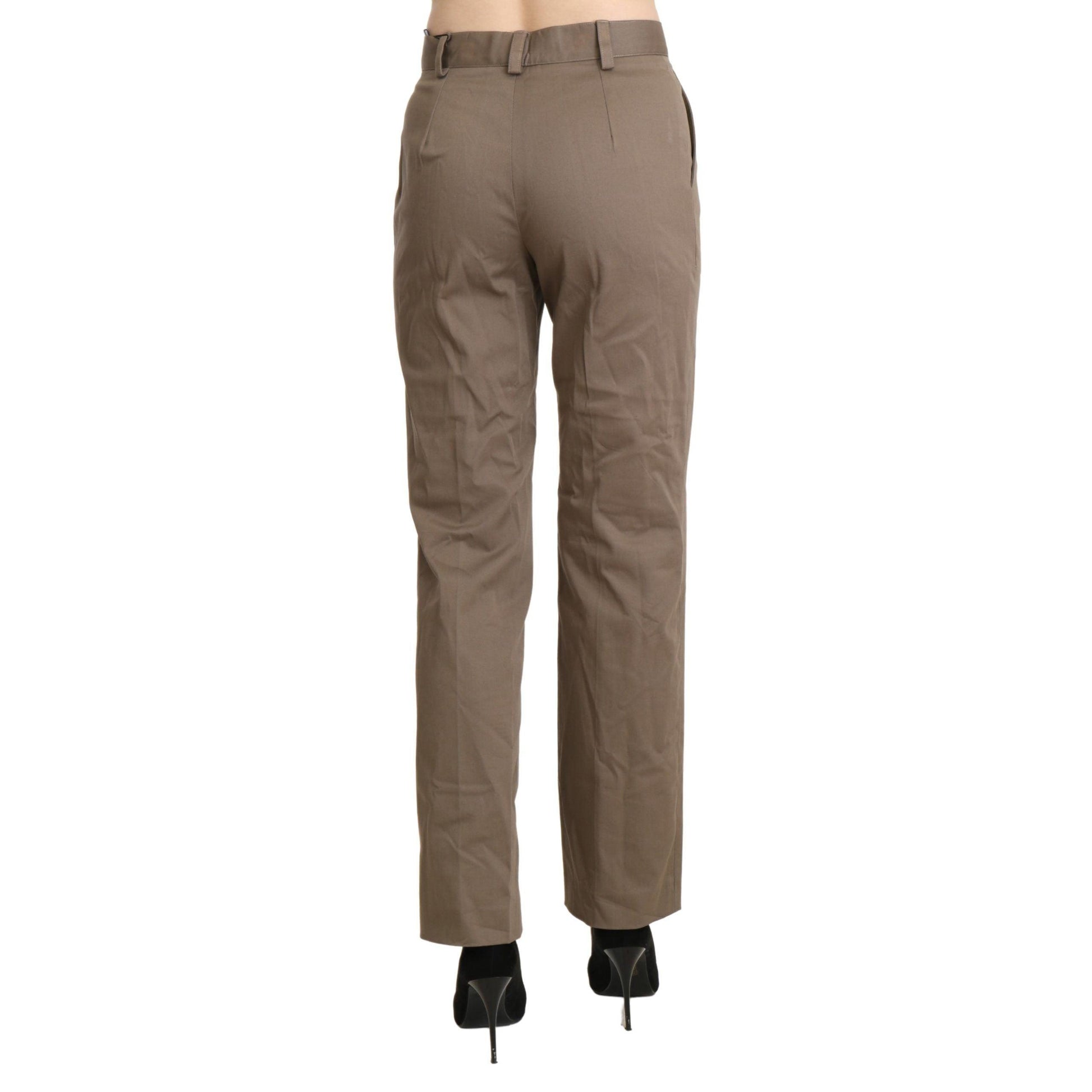 BENCIVENGA Brown High Waist Straight Dress Trouser Pants