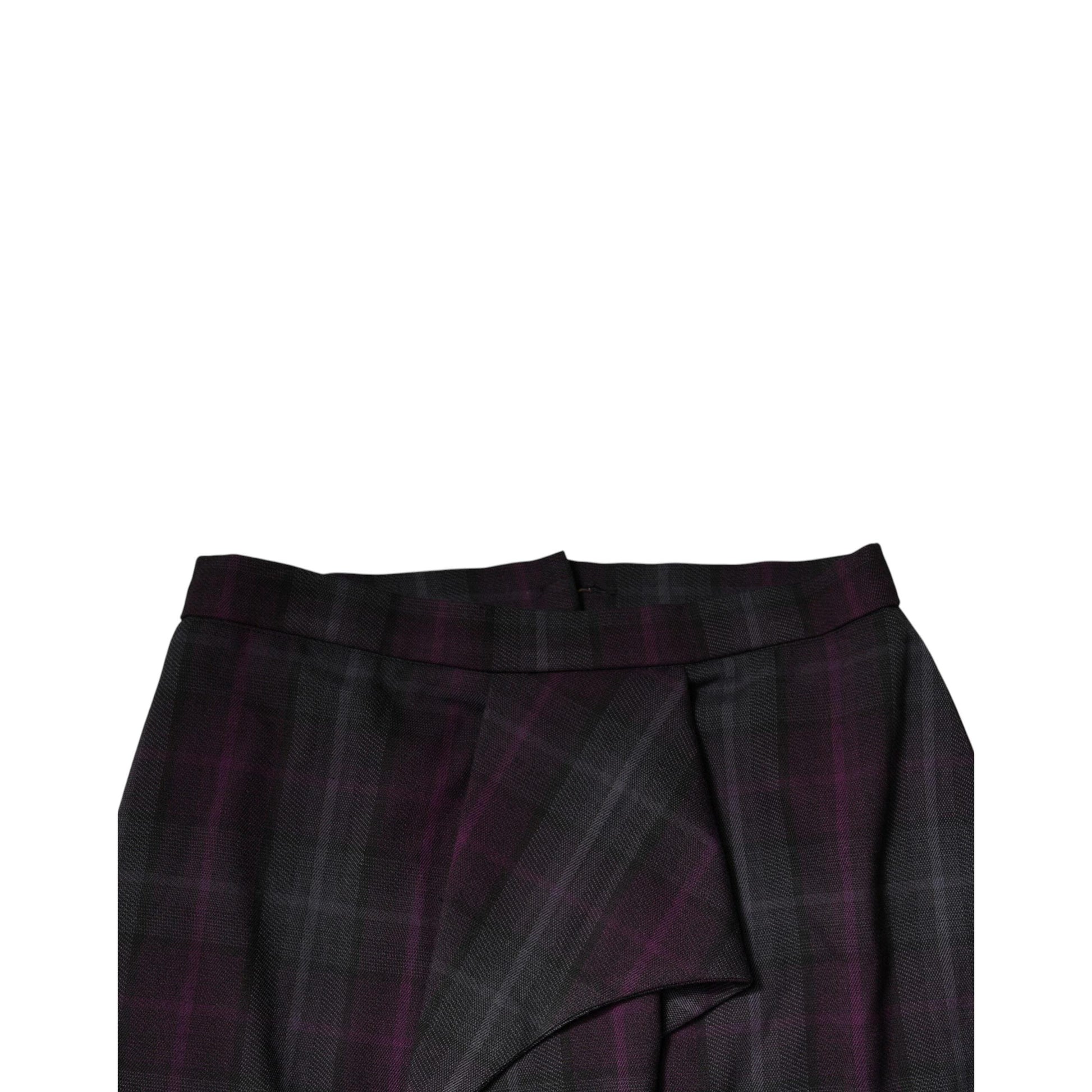 BENCIVENGA Multicolor Checkered Ruffle High Waist Mini Skirt