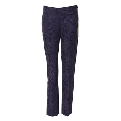 BENCIVENGA Purple Jacquard High Waisted Pants