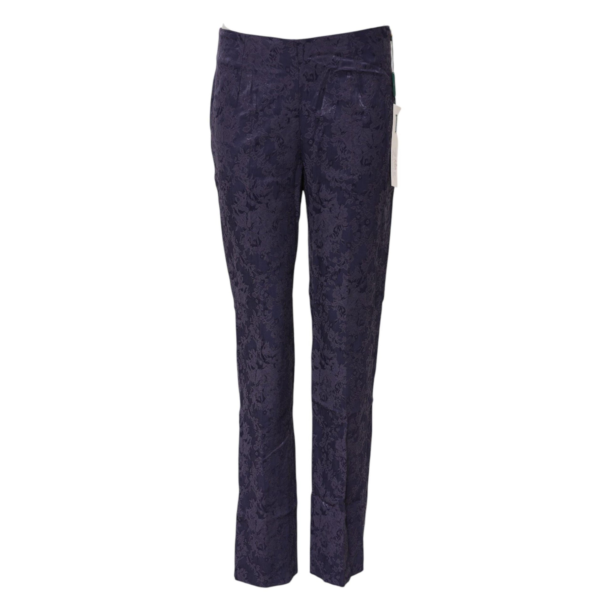 BENCIVENGA Purple Jacquard High Waisted Pants