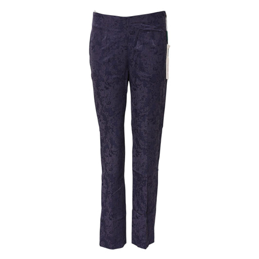 BENCIVENGA Purple Jacquard High Waisted Pants