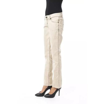 BYBLOS Beige Cotton Women Jeans