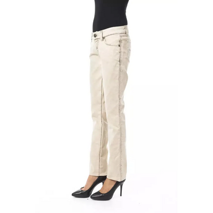 BYBLOS Beige Cotton Women Jeans