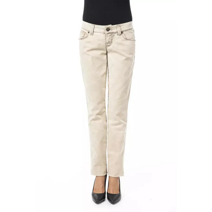 BYBLOS Beige Cotton Women Jeans
