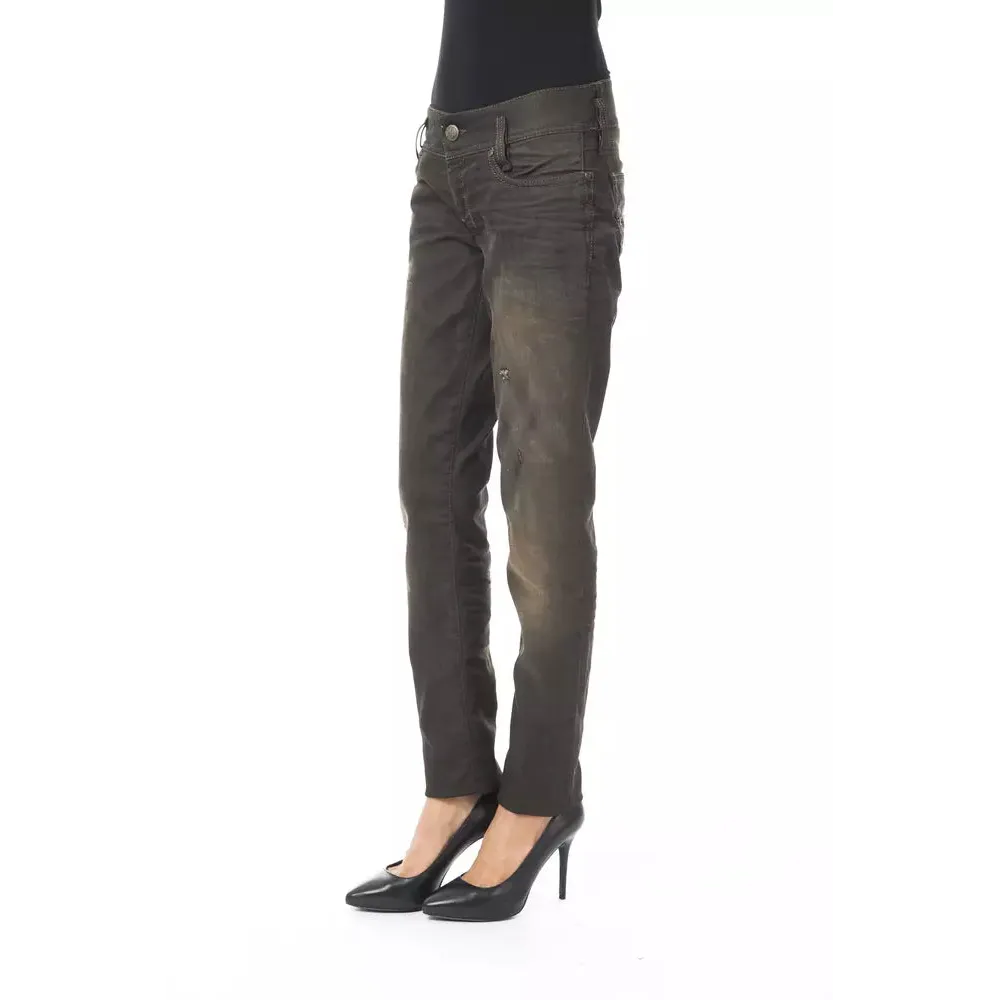 BYBLOS Black Cotton Women Jeans