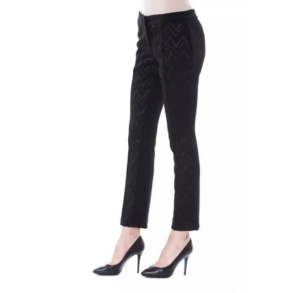 BYBLOS Black Marabou Women Pants