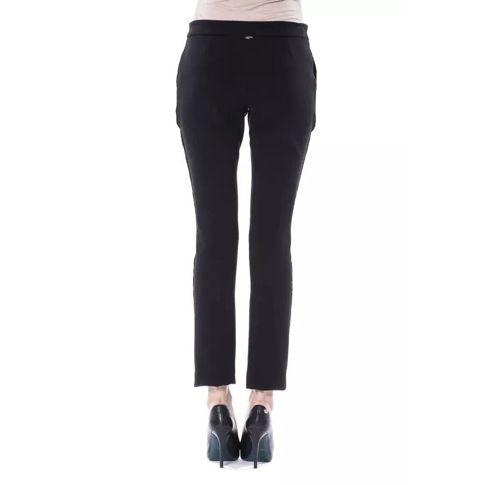 BYBLOS Black Marabou Women Pants