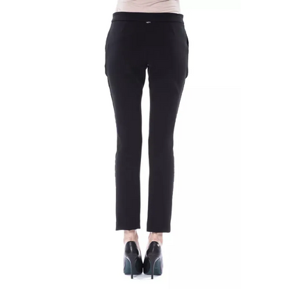 BYBLOS Black Marabou Women Pants