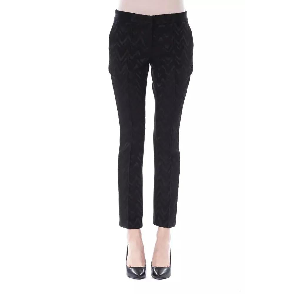 BYBLOS Black Marabou Women Pants