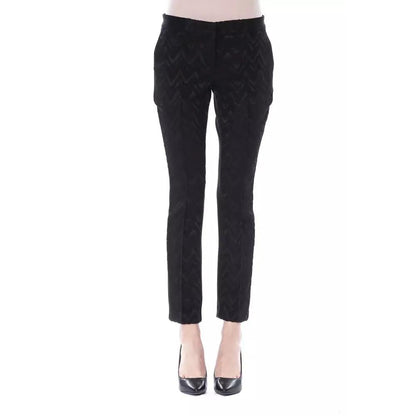 BYBLOS Black Marabou Women Pants