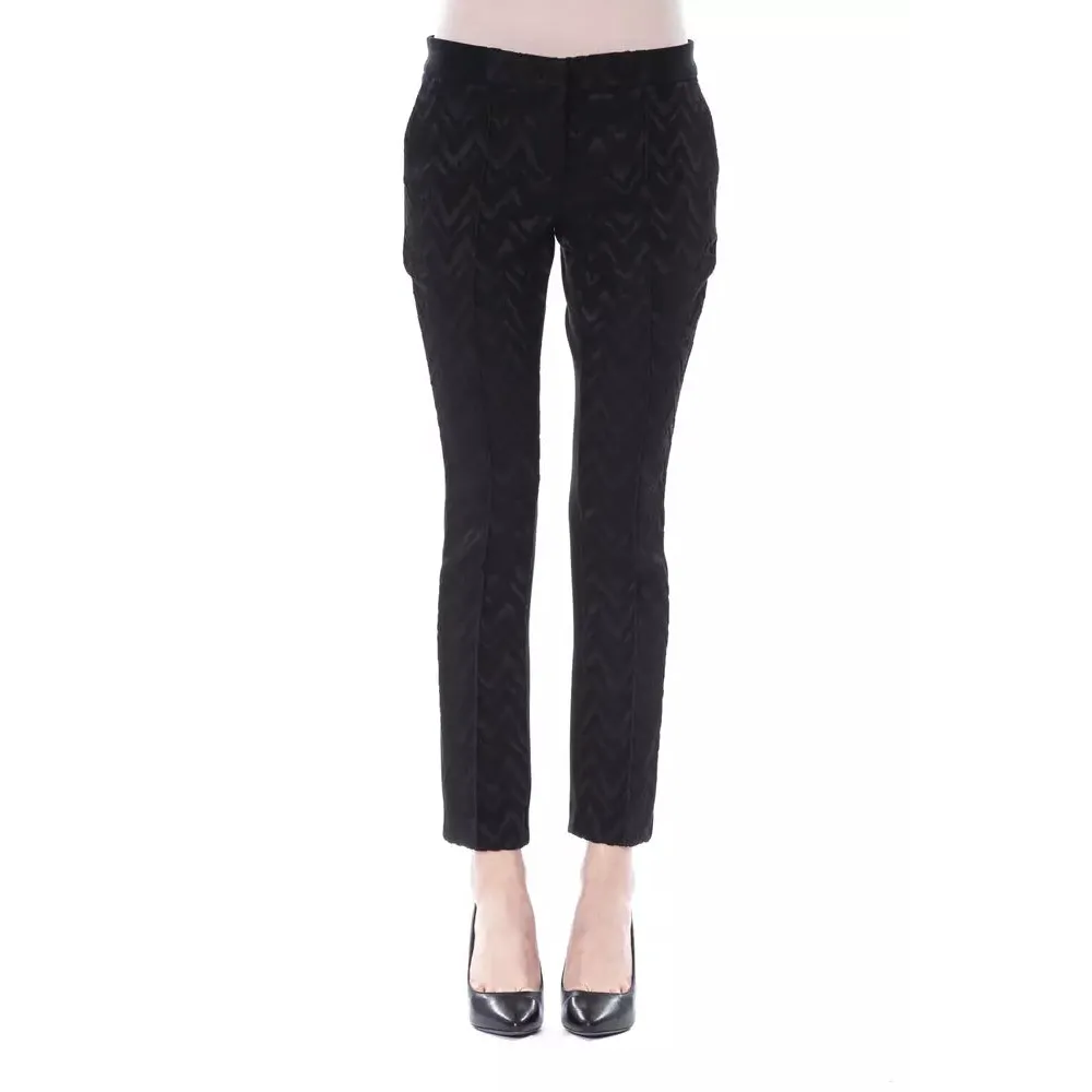 BYBLOS Black Marabou Women Pants