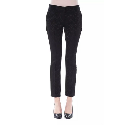 BYBLOS Black Marabou Women Pants