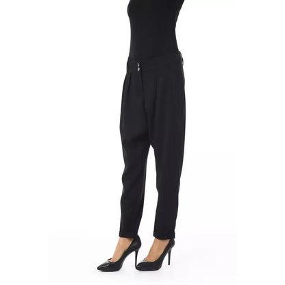 BYBLOS Black Polyester Women Pant