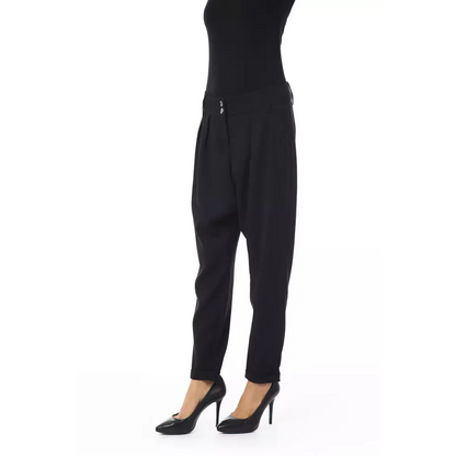 BYBLOS Black Polyester Women Pant