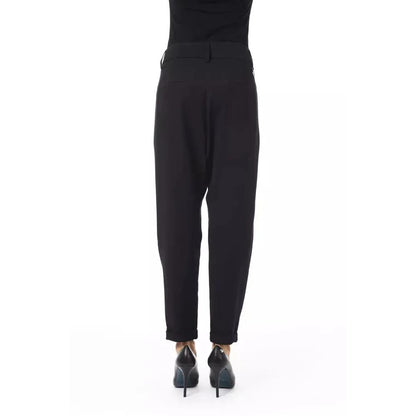 BYBLOS Black Polyester Women Pant