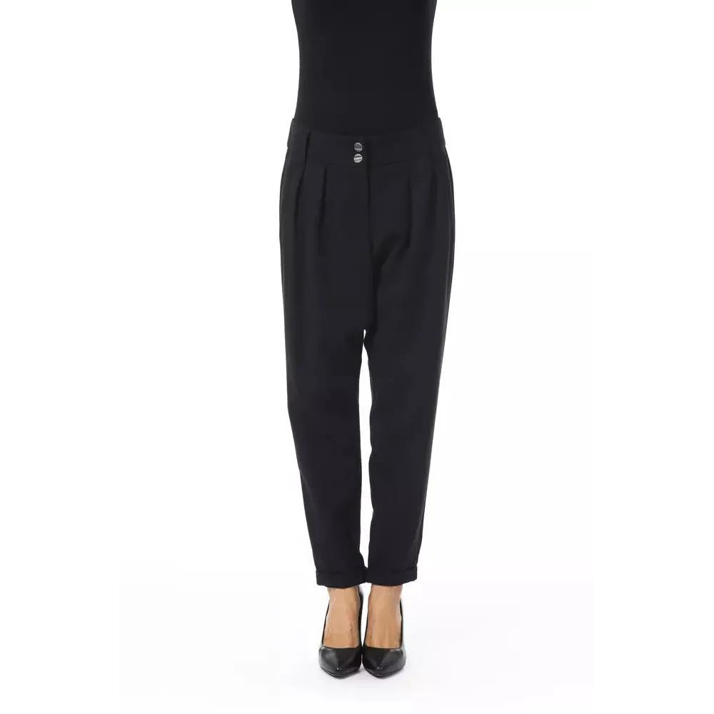 BYBLOS Black Polyester Women Pant