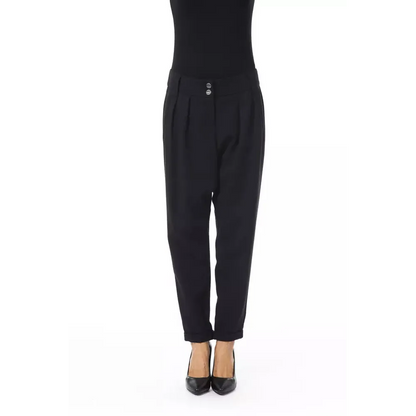 BYBLOS Black Polyester Women Pant