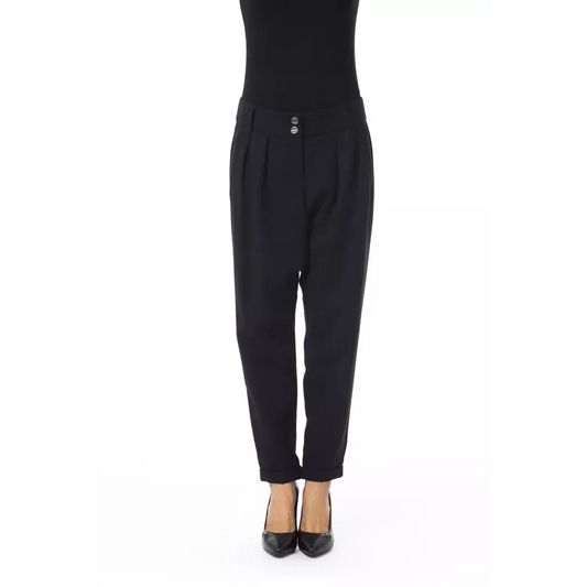 BYBLOS Black Polyester Women Pant