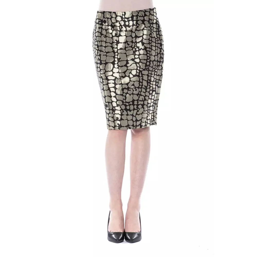 BYBLOS Gold Viscose Women Skirt