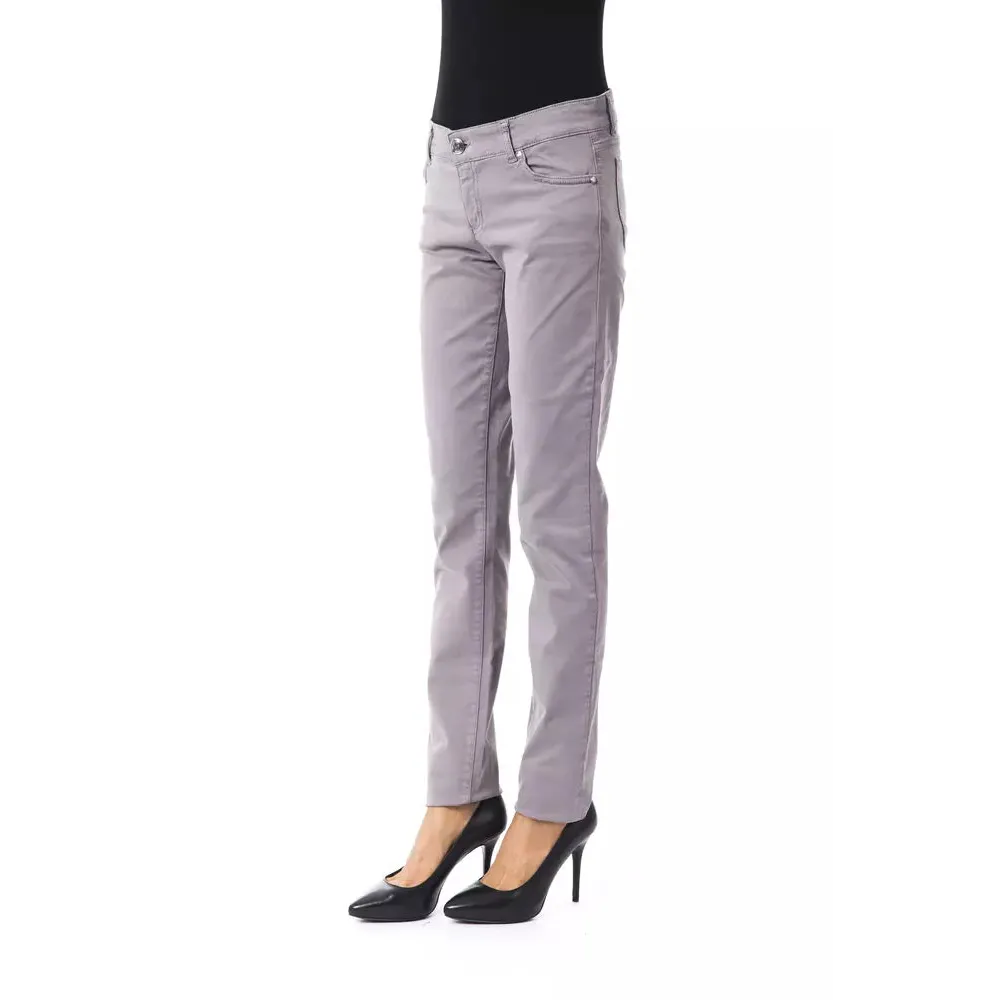 BYBLOS Gray Cotton Women's Pant