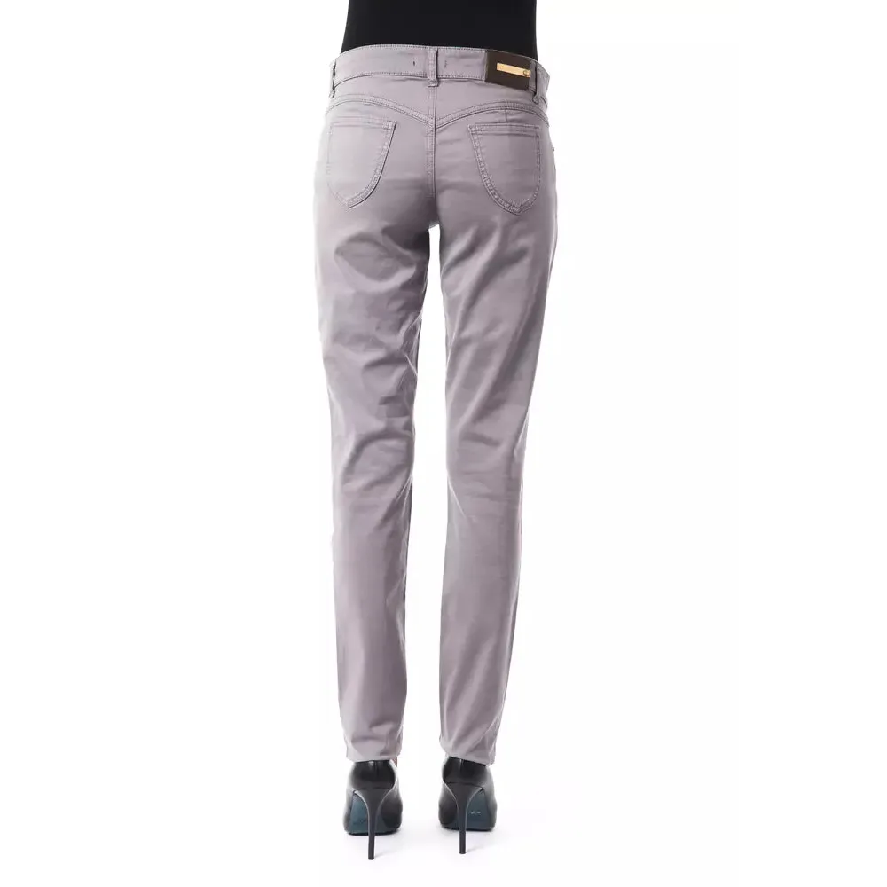 BYBLOS Gray Cotton Women's Pant