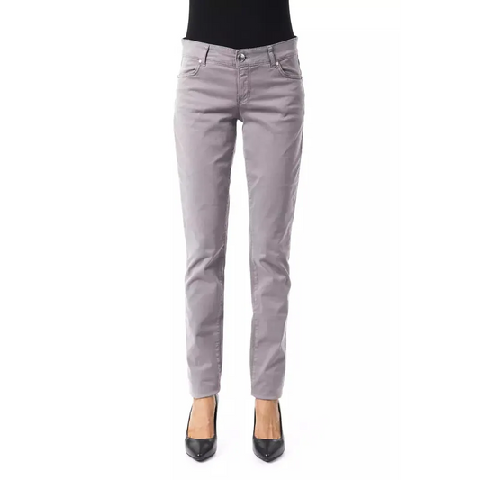 BYBLOS Gray Cotton Women's Pant
