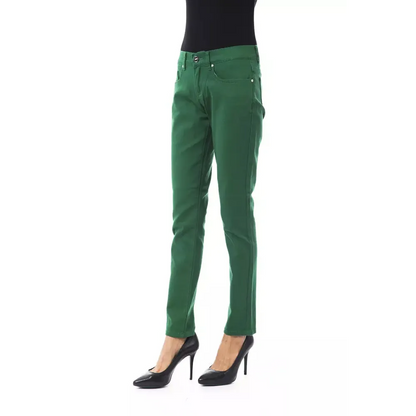 BYBLOS Green Cotton Women Pant