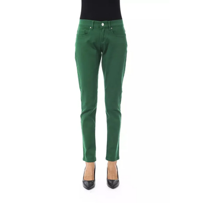 BYBLOS Green Cotton Women Pant